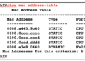 Bảng địa chỉ MAC của Switch